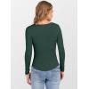 imageANRABESS Womens Long Sleeve Shirts Crewneck Curved Hem Rib Knit Slim Fit Basic Y2K Tops 2025 Fall Outfits Casual Work TeesDark Green