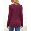 imageANRABESS Womens Long Sleeve Shirts V Neck Lightweight Sweater Tops 2025 Fall Dressy Casual Work Tunic BlouseBurgundy