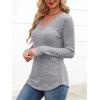 imageANRABESS Womens Long Sleeve Shirts V Neck Lightweight Sweater Tops 2025 Fall Dressy Casual Work Tunic BlouseGrey
