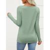 imageANRABESS Womens Long Sleeve Tops Asymmetrical Buttons Neck Tunic Shirts Dressy Casual Blouse 2025 Fall OutfitsLight Green