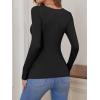 imageANRABESS Womens Long Sleeve Tops Sweetheart Neck Ribbed Knit Slim Fitted Shirts Basic Layer Tees 2025 Fall OutfitsBlack