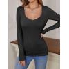 imageANRABESS Womens Long Sleeve Tops Sweetheart Neck Ribbed Knit Slim Fitted Shirts Basic Layer Tees 2025 Fall OutfitsBlack