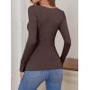 imageANRABESS Womens Long Sleeve Tops Sweetheart Neck Ribbed Knit Slim Fitted Shirts Basic Layer Tees 2025 Fall OutfitsCoffee