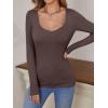 imageANRABESS Womens Long Sleeve Tops Sweetheart Neck Ribbed Knit Slim Fitted Shirts Basic Layer Tees 2025 Fall OutfitsCoffee