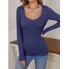 imageANRABESS Womens Long Sleeve Tops Sweetheart Neck Ribbed Knit Slim Fitted Shirts Basic Layer Tees 2025 Fall OutfitsNavy Blue