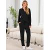 imageANRABESS Womens Lounge Set 2025 Fall 2 Piece Outfit Long Sleeve Pajamas Sets Henley Top ampamp Pants Loungewear ClothingBlack