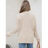 imageANRABESS Womens Mock Turtle Neck Sweaters Cable Knit Long Sleeve 2025 Fall Winter Tunic SweaterBeige