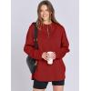 imageANRABESS Womens Oversized Hoodie Quarter Zip Sweatshirts 2025 Fall Winter Tunic Pullover Top Trendy Teen Girls Preppy ClothesRed