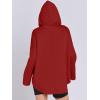 imageANRABESS Womens Oversized Hoodie Quarter Zip Sweatshirts 2025 Fall Winter Tunic Pullover Top Trendy Teen Girls Preppy ClothesRed