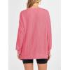 imageANRABESS Womens Oversized Long Sleeve Shirts Ribbed Knit Tunic Tops Side Spilt Casual 2025 Fall OutfitsCoral Pink