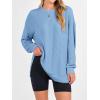 imageANRABESS Womens Oversized Long Sleeve Shirts Ribbed Knit Tunic Tops Side Spilt Casual 2025 Fall OutfitsLight Blue