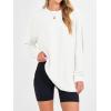 imageANRABESS Womens Oversized Long Sleeve Shirts Ribbed Knit Tunic Tops Side Spilt Casual 2025 Fall OutfitsWhite