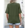 imageANRABESS Womens Tops Crewneck Half Sleeve Loose Fit T Shirts Solid Cute Flowy Shirts Summer Casual Tees 2025 Trendy OutfitsArmy Green