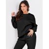 imageANRABESS Womens Two Piece Outfits Sweatsuit Lounge Set Long Sleeve Crewneck Sweatshirt Jogger Pants Tracksuit 2025 Fall SetsBlack