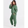 imageANRABESS Womens Two Piece Outfits Sweatsuit Lounge Set Long Sleeve Crewneck Sweatshirt Jogger Pants Tracksuit 2025 Fall SetsGreen
