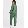 imageANRABESS Womens Two Piece Outfits Sweatsuit Lounge Set Long Sleeve Crewneck Sweatshirt Jogger Pants Tracksuit 2025 Fall SetsGreen