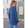 imageANRABESS Womens V Neck Ribbed Long Sleeve 2025 Fall Lightweight Soft Sweaters TopBlue