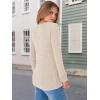 imageANRABESS Womens V Neck Ribbed Long Sleeve 2025 Fall Lightweight Soft Sweaters TopParchment