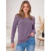 imageANRABESS Womens V Neck Ribbed Long Sleeve 2025 Fall Lightweight Soft Sweaters TopPurple