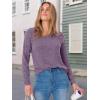 imageANRABESS Womens V Neck Ribbed Long Sleeve 2025 Fall Lightweight Soft Sweaters TopPurple