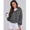 imageANRABESS Womens Zip Up Hoodies Cropped Sweatshirts Casual Comfy Cute Zip Jackets Fashion Trendy Fall Outfits 2025 Y2K ClothesDeep Grey