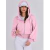 imageANRABESS Womens Zip Up Hoodies Cropped Sweatshirts Casual Comfy Cute Zip Jackets Fashion Trendy Fall Outfits 2025 Y2K ClothesPink