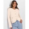 imageCaracilia Womens 2025 Fall Cardigan Sweaters Knitted Dressy Casual Jackets Trendy OutfitsBeige