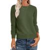 imageANRABESS Sweater for Women Long Sleeve Crewneck 2025 Fall Winter Soft Loose Fit Basic Knit Pullover Sweaters Top OutfitsArmy Green