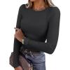 imageANRABESS Women Long Sleeve Thermal Shirt Fleece Tops 2025 Fall Winter Crew Neck Casual Base Layer TShirts Warm UndershirtsGrayish Black