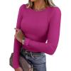 imageANRABESS Women Long Sleeve Thermal Shirt Fleece Tops 2025 Fall Winter Crew Neck Casual Base Layer TShirts Warm UndershirtsHot Pink