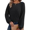 imageANRABESS Womens Batwing Long Sleeve Shirts 2025 Fall Oversized Loose Fit Lightweight Sweater Dressy Casual Tunic Tops BlouseBlack