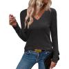 imageANRABESS Womens Long Sleeve Shirts V Neck Lightweight Sweater Tops 2025 Fall Dressy Casual Work Tunic BlouseBlack
