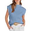 imageANRABESS Womens Mock Neck Sleeveless Sweater Vest Casual Cap Sleeve Knit Pullover Tank Tops 2025 Fall ClothesBlue
