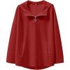 imageANRABESS Womens Oversized Hoodie Quarter Zip Sweatshirts 2025 Fall Winter Tunic Pullover Top Trendy Teen Girls Preppy ClothesRed