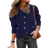imageCaracilia Womens 2025 Fall Cardigan Sweaters Knitted Dressy Casual Jackets Trendy OutfitsNavy Blue
