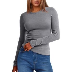 imageANRABESS Womens Long Sleeve Thermal Shirts Slim Fit Basic Tee Tops Warm Fleece Undershirts 2025 Fall Winter Layer OutfitsGrey