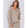 imageANRABESS Womens 2 Piece Outfits Sweatsuits Oversized Zip Up Sweatshirt Jogger Sweatpants Tracksuit Sweat Lounge Matching SetKhaki