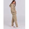 imageANRABESS Womens 2 Piece Outfits Sweatsuits Oversized Zip Up Sweatshirt Jogger Sweatpants Tracksuit Sweat Lounge Matching SetLight Khaki