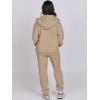 imageANRABESS Womens 2 Piece Outfits Sweatsuits Oversized Zip Up Sweatshirt Jogger Sweatpants Tracksuit Sweat Lounge Matching SetLight Khaki