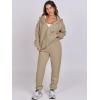imageANRABESS Womens 2 Piece Outfits Sweatsuits Oversized Zip Up Sweatshirt Jogger Sweatpants Tracksuit Sweat Lounge Matching SetLight Khaki