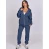 imageANRABESS Womens 2 Piece Outfits Sweatsuits Oversized Zip Up Sweatshirt Jogger Sweatpants Tracksuit Sweat Lounge Matching SetNavy Blue