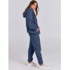 imageANRABESS Womens 2 Piece Outfits Sweatsuits Oversized Zip Up Sweatshirt Jogger Sweatpants Tracksuit Sweat Lounge Matching SetNavy Blue
