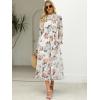 imageANRABESS Womens Fall Vacation Guest Dress 2025 Long Sleeve Mock Neck Mesh Floral Boho Flowy Casual Tea Party Midi DressesFloral White