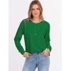 imageANRABESS Womens Long Sleeve Waffle Knit Shirts Dressy Casual Loose Button Up V Neck Henley Tops 2025 Fall Basic Tee BlouseGreen