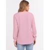 imageANRABESS Womens Long Sleeve Waffle Knit Shirts Dressy Casual Loose Button Up V Neck Henley Tops 2025 Fall Basic Tee BlouseLight Pink