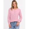 imageANRABESS Womens Long Sleeve Waffle Knit Shirts Dressy Casual Loose Button Up V Neck Henley Tops 2025 Fall Basic Tee BlouseLight Pink