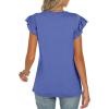 imageANRABESS Womens Ruffle Short Sleeve Business Casual Dressy Top Crewneck Loose T Shirts 2025 Summer Blouses Blue L