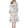 imageANRABESS Womens Fall Vacation Guest Dress 2025 Long Sleeve Mock Neck Mesh Floral Boho Flowy Casual Tea Party Midi DressesFloral White
