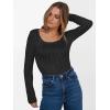 imageANRABESS Long Sleeve Shirts for Women Scoop Neck Tops 2025 Fall Trendy Casual Knit Slim Fit Textured BlousesBlack