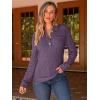 imageANRABESS Women Long Sleeve Henley Shirts Ribbed Knit Lightweight Sweaters Business Casual Work Tops 2025 Fall Trendy OutfitsPurple